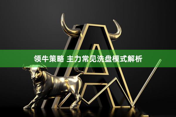 领牛策略 主力常见洗盘模式解析